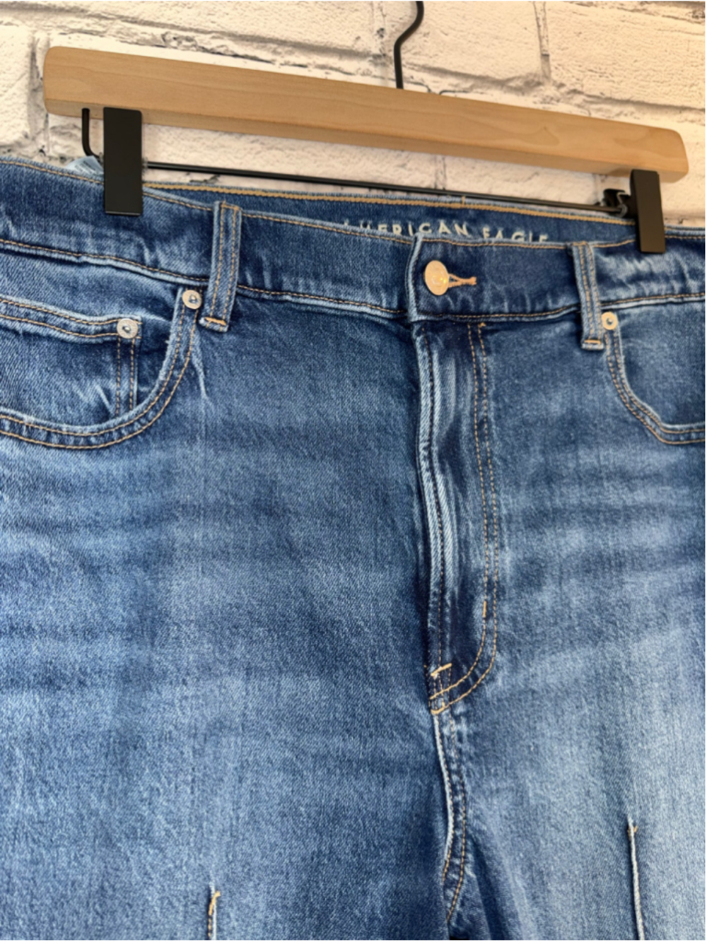 Women’s American Eagle Super High Rise Ankle Straight Jeans size 16 90’s Y2K NWT - Picture 8 of 13